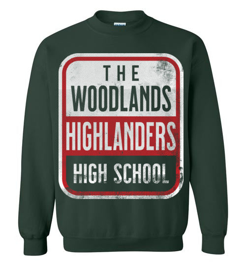 The Woodlands High School Highlanders Dark Green Sweatshirt 01