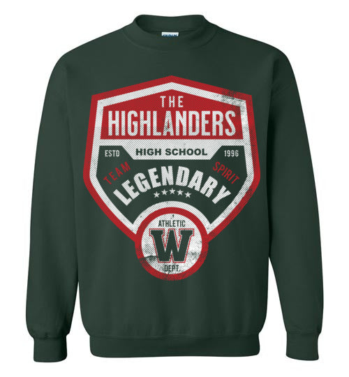 The Woodlands High School Highlanders Dark Green Sweatshirt 14