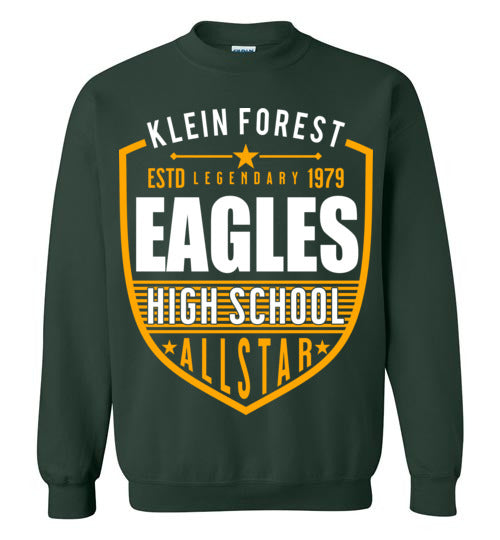 Klein Forest High School Golden Eagles Forest Green Sweatshirt 62