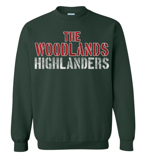 The Woodlands High School Highlanders Dark Green Sweatshirt 17