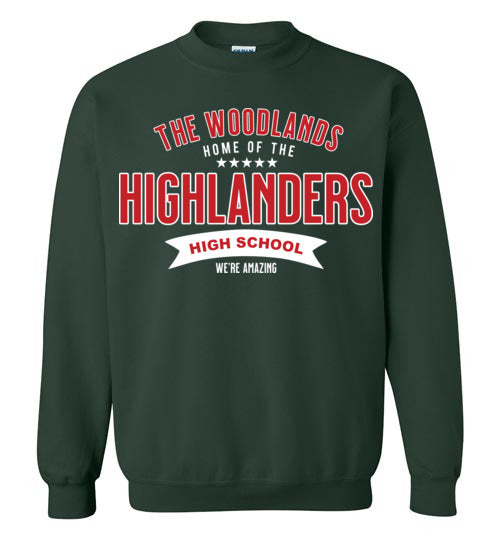 The Woodlands High School Highlanders Dark Green Sweatshirt 96