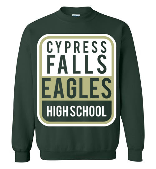 Cypress Falls High School Eagles Forest Green Sweatshirt 01