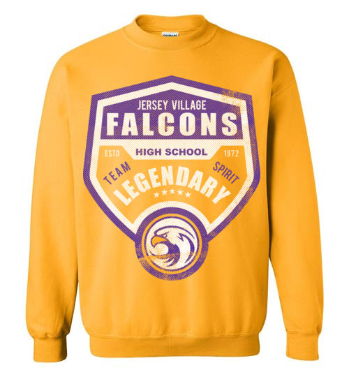 Jersey Village High School Falcons Gold Sweatshirt 14