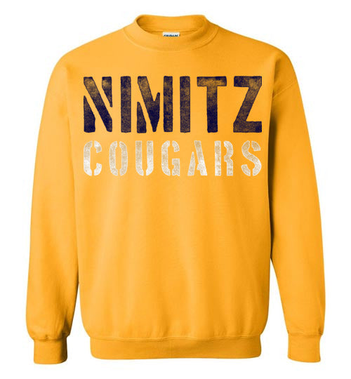 Nimitz High School Cougars Gold Sweatshirt 17