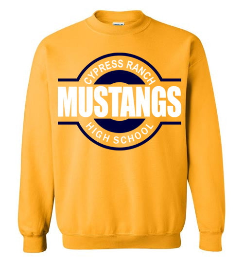 Cypress Ranch High School Mustangs Gold Sweatshirt 11