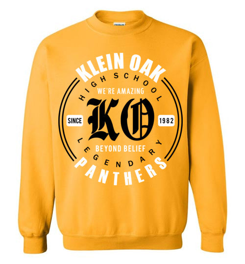 Klein Oak Panthers - Design 15 - Gold Sweatshirt