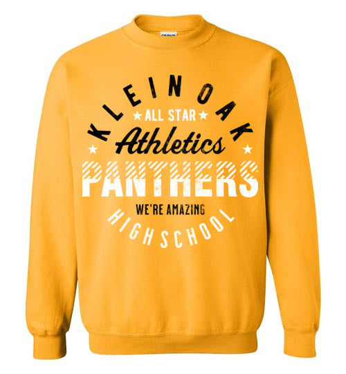 Klein Oak High School Panthers Gold Sweatshirt 18