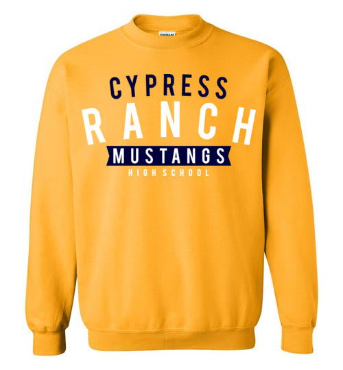 Cypress Ranch High School Mustangs Gold Sweatshirt 21