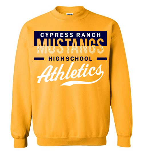 Cypress Ranch High School Mustangs Gold Sweatshirt 48