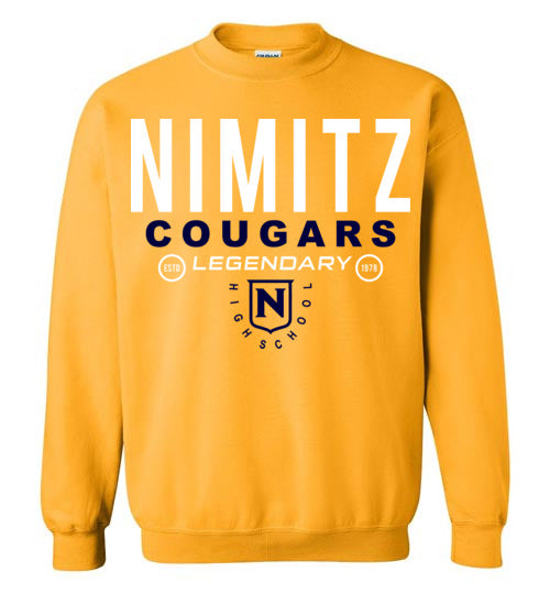 Nimitz High School Cougars Gold Sweatshirt 03