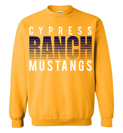 Cypress Ranch High School Mustangs Gold Sweatshirt 24