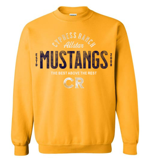 Cypress Ranch High School Mustangs Gold Sweatshirt 40