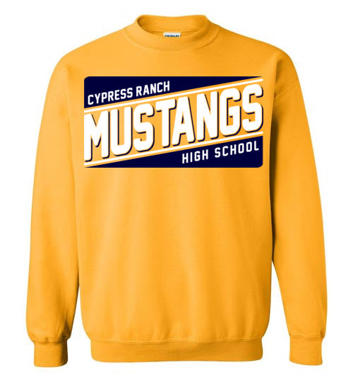 Cypress Ranch High School Mustangs Gold Sweatshirt 84