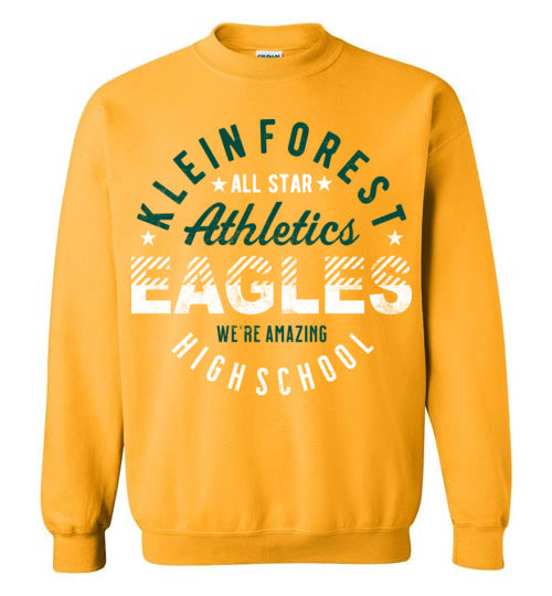 Klein Forest High School Golden Eagles Gold Sweatshirt 18