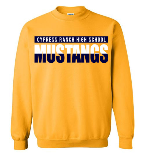 Cypress Ranch High School Mustangs Gold Sweatshirt 25