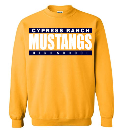 Cypress Ranch High School Mustangs Gold Sweatshirt 98