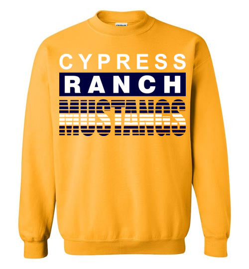 Cypress Ranch High School Mustangs Gold Sweatshirt 35