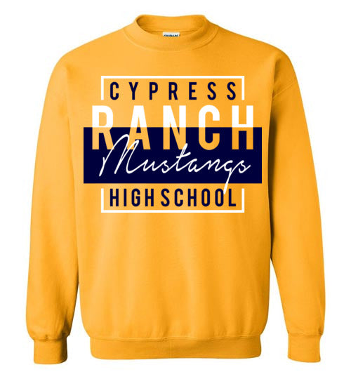 Cypress Ranch High School Mustangs Gold Sweatshirt 05