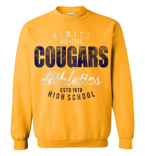 Nimitz High School Cougars Gold Sweatshirt 34