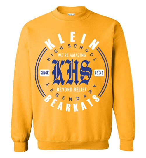 Klein Bearkats - Design 15 - Gold Sweatshirt