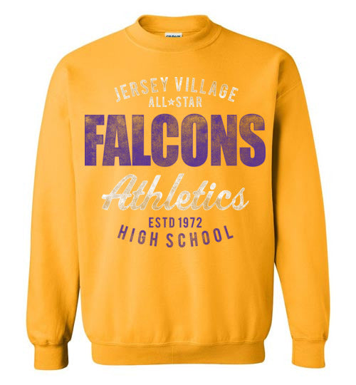 Jersey Village High School Falcons Gold Sweatshirt 34