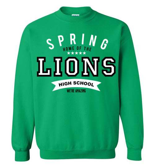 Spring High School Lions Green Sweatshirt 96