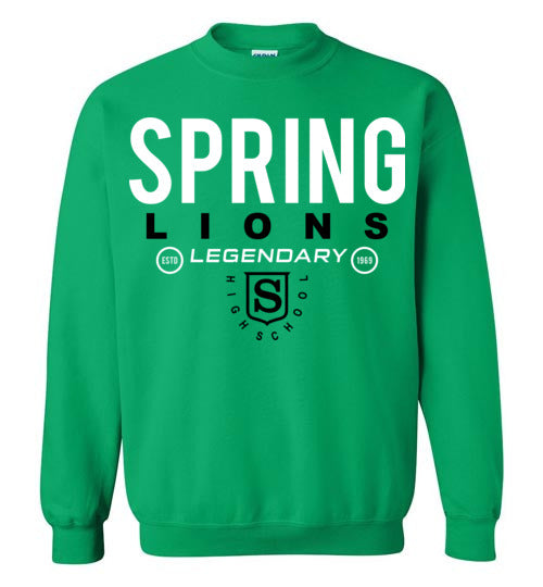 Spring High School Lions Green Sweatshirt 03