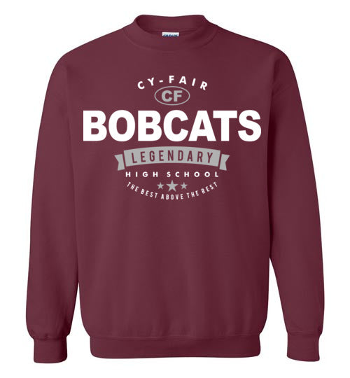 Cy-Fair High School Bobcats Maroon Sweatshirt 44