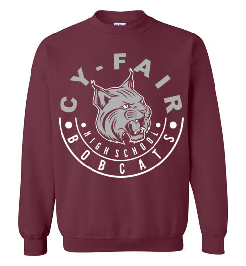 Cy-Fair High School Bobcats Maroon Sweatshirt 19