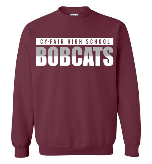 Cy-Fair High School Bobcats Maroon Sweatshirt 25