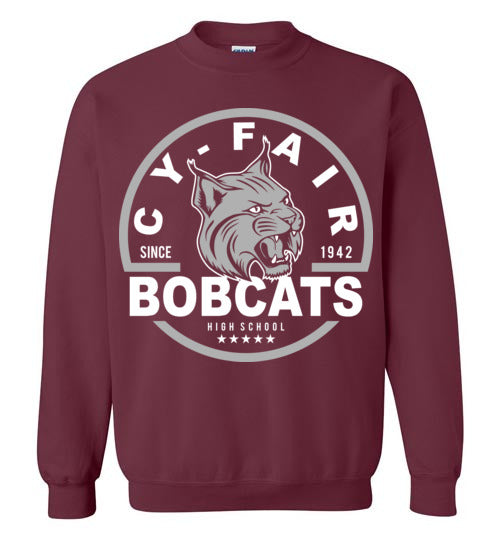 Cy-Fair High School Bobcats Maroon Sweatshirt 04