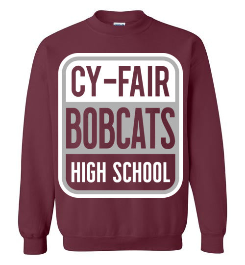 Cy-Fair High School Bobcats Maroon Sweatshirt 01