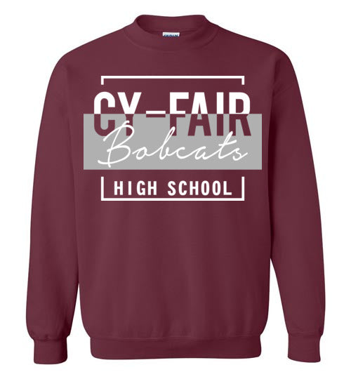 Cy-Fair High School Bobcats Maroon Sweatshirt 05