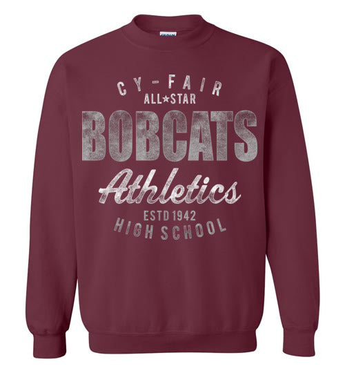 Cy-Fair High School Bobcats Maroon Sweatshirt 34