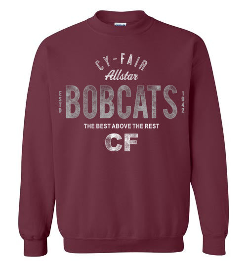 Cy-Fair High School Bobcats Maroon Sweatshirt 40
