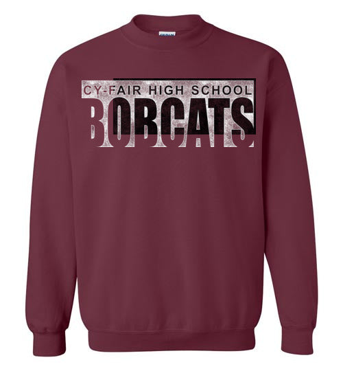 Cy-Fair High School Bobcats Maroon Sweatshirt 22