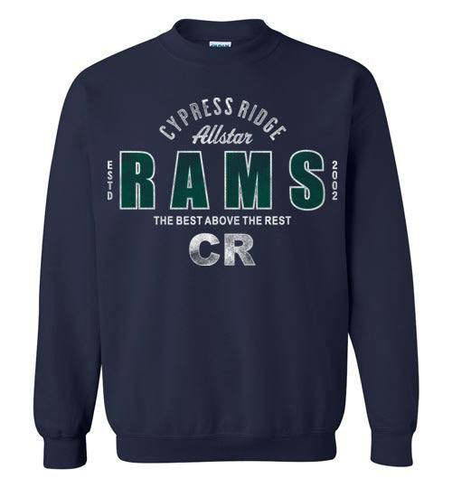 Cypress Ridge High School Rams Navy Sweatshirt 40