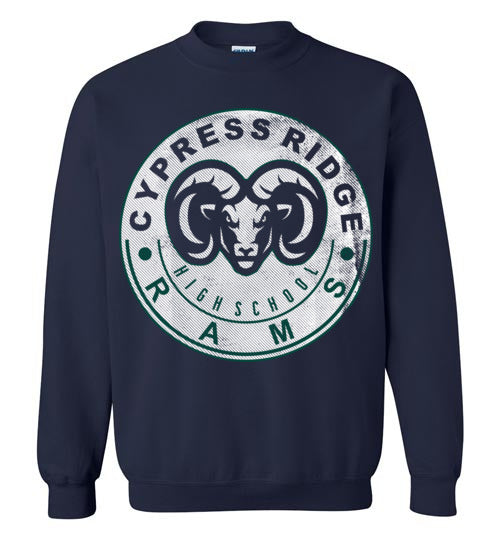 Cypress Ridge High School Rams Navy Sweatshirt 19