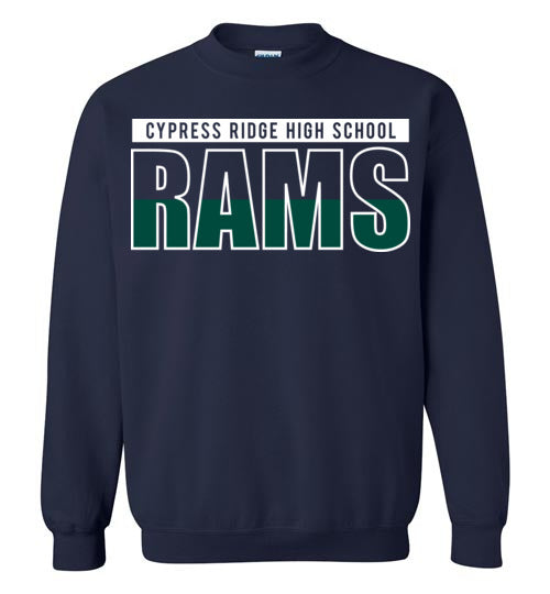Cypress Ridge High School Rams Navy Sweatshirt 25