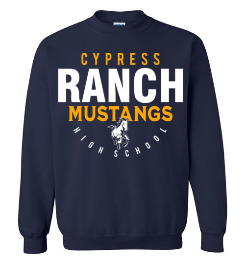 Cypress Ranch High School Mustangs Navy Sweatshirt 12