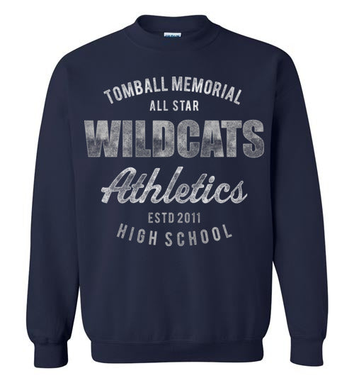 Tomball Memorial High School Wildcats Navy Sweatshirt 34