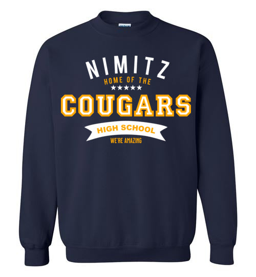 Nimitz High School Cougars Navy Sweatshirt 96