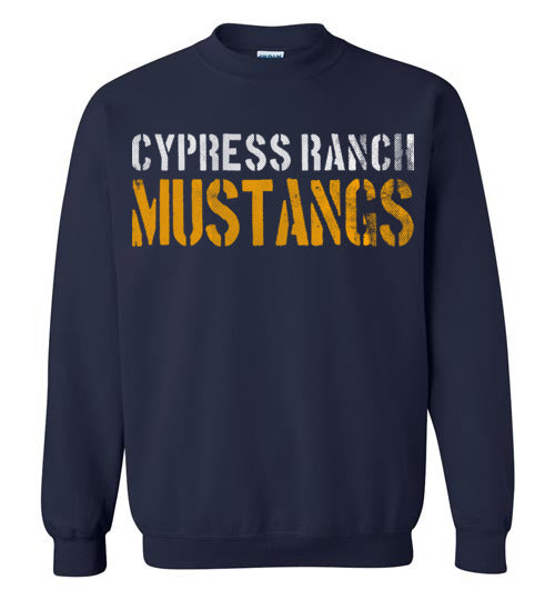 Cypress Ranch High School Mustangs Navy Sweatshirt 17