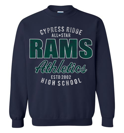 Cypress Ridge High School Rams Navy Sweatshirt 34