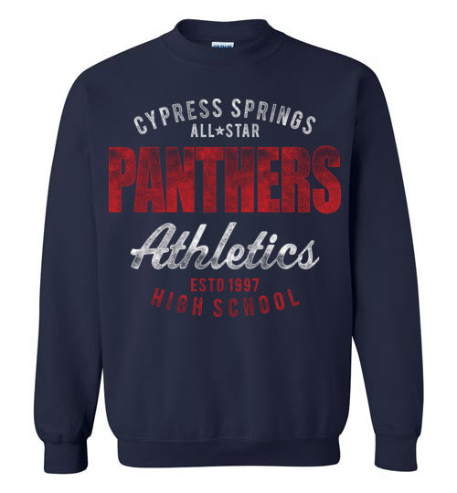Cypress Springs High School Panthers Navy Sweatshirt 34