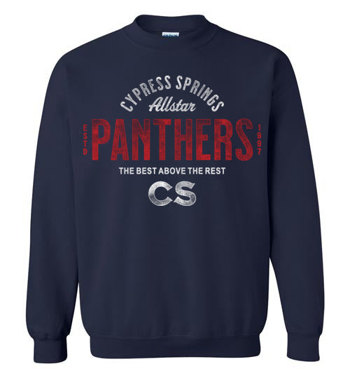 Cypress Springs High School Panthers Navy Sweatshirt 40