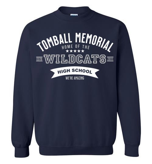 Tomball Memorial High School Wildcats Navy Sweatshirt 96