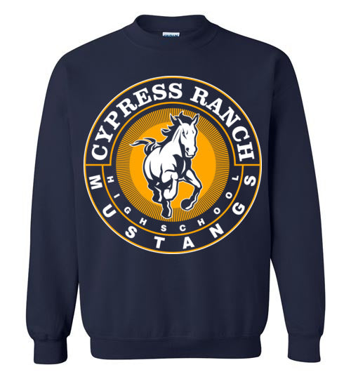 Cypress Ranch High School Mustangs Navy Sweatshirt 02