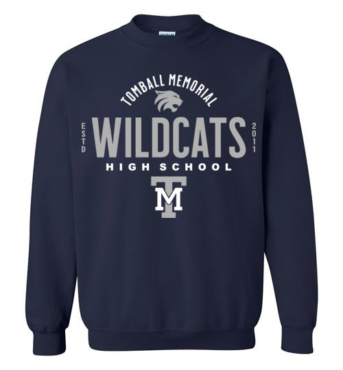 Tomball Memorial High School Wildcats Navy Sweatshirt 40