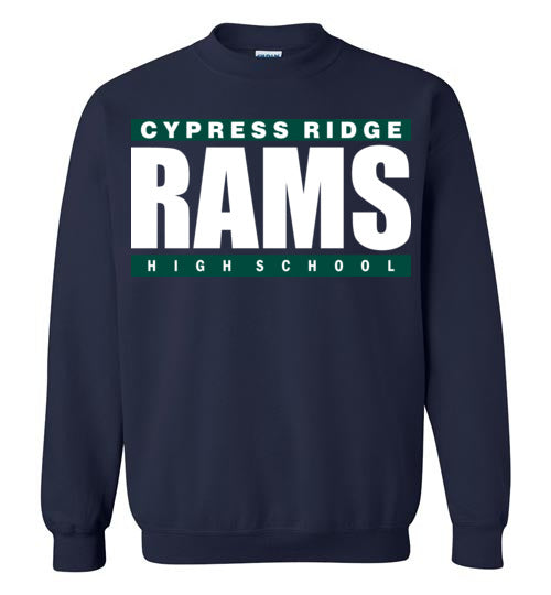 Cypress Ridge High School Rams Navy Sweatshirt 98